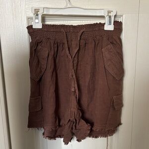 Grace Women's Brown Cargo Shorts